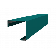 Угол внешний простой фальц 0,45 PE с пленкой RAL 5021 водная синь (3м)