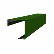 Угол внешний простой фальц 0,45 PE с пленкой RAL 6002 лиственно-зеленый (2м)