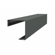 Угол внешний простой фальц 0,45 PE с пленкой RAL 7005 мышино-серый (2м)