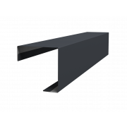 Угол внешний простой фальц 0,45 Drap RAL 7024 мокрый асфальт (2м)