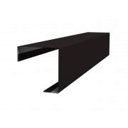 Угол внешний простой фальц 0,5 Rooftop Бархат RAL 9005 черный (2м)