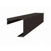 Угол внешний простой фальц 0,5 GreenCoat Pural BT, matt RR 32 темно-коричневый (RAL 8019 серо-коричневый) (3м)
