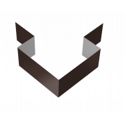 Угол внешний симметричный фибросайдинга 0,5 Atlas X с пленкой RAL 8017 шоколад (3м)