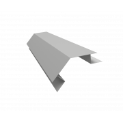 Планка угла внешнего сложного 135 градусов БХ new 0,45 PE с пленкой RAL 9006 бело-алюминиевый (3м)