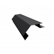 Планка угла внешнего сложного 135 градусов БХ new 0,5 Satin Matt RAL 9005 черный (3м)