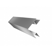 Планка угла внешнего сложного БХ new 0,45 PE с пленкой RAL 7004 сигнальный серый (2м)