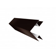 Планка угла внешнего сложного БХ new 0,5 Satin с пленкой RAL 8017 шоколад (2м)