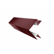 Планка угла внешнего сложного БХ new 0,5 Satin с пленкой RAL 3005 красное вино (3м)
