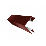 Планка угла внешнего сложного БХ new 0,5 Satin с пленкой RAL RAL 3009 оксидно-красный (3м)