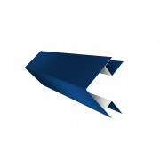 Планка угла внешнего сложного БХ new 0,5 Satin с пленкой RAL 5005 сигнальный синий (3м)