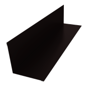 Угол внутренний 110х110 0,5 Satin с пленкой RAL 9005 черный (3м)