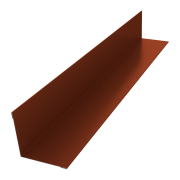 Угол внутренний 30х30 0,45 PE с пленкой RAL 8004 терракота (3м)