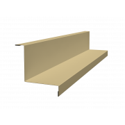 Угол внутренний простой фальц 0,45 PE с пленкой RAL 1014 слоновая кость (3м)