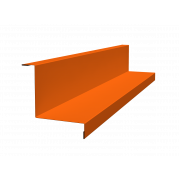 Угол внутренний простой фальц 0,45 PE с пленкой RAL 2004 оранжевый (2м)