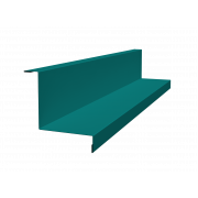 Угол внутренний простой фальц 0,45 PE с пленкой RAL 5021 водная синь (2м)