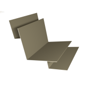 Угол внутренний сложный 90 градусов 0,4 PE с пленкой RAL 1014 слоновая кость (2м)