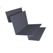 Угол внутренний сложный 90 градусов 0,45 PE с пленкой RAL 7004 сигнальный серый (3м)