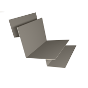 Угол внутренний сложный 90 градусов 0,45 PE с пленкой RAL 1015 светлая слоновая кость (2м)