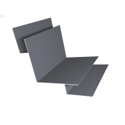 Угол внутренний сложный 90 градусов 0,5 Satin с пленкой RAL 9006бело-алюминиевый (3м)