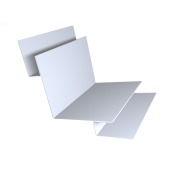 Угол внутренний сложный 90 градусов 0,5 Satin с пленкой RAL 9003 сигнальный белый (3м)