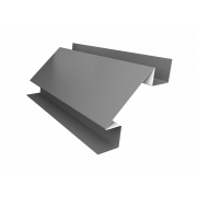 Планка угла внутреннего сложного БХ new 0,45 PE с пленкой RAL 9006бело-алюминиевый (3м)