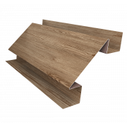 Планка угла внутреннего сложного БХ new 0,45 Print Elite White Wood TwinColor (2м)