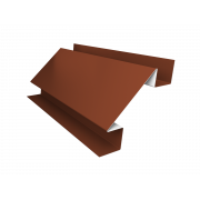 Планка угла внутреннего сложного БХ new 0,5 Satin Matt RAL 8004 терракота (3м)