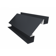 Планка угла внутреннего сложного БХ new 0,5 Satin с пленкой RAL 7024 мокрый асфальт (2м)