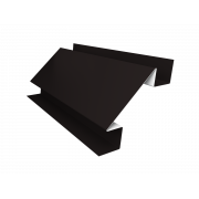 Планка угла внутреннего сложного БХ new 0,5 Satin с пленкой RAL 9005 черный (2м)