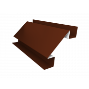 Планка угла внутреннего сложного БХ new 0,5 Satin с пленкой RAL 3009 оксидно-красный (3м)