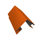 Угол внешний сложный 75х75 0,45 PE с пленкой RAL 2004 оранжевый (2м)