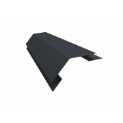 Угол внешний сложный 75х75 135 градусов 0,45 Drap TwinColor RAL 7024 мокрый асфальт (3м)