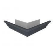 Угол желоба со сварным швом внешний Vortex Lite Matt 130мм RAL 7024 мокрый асфальт