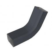 Колено стока гофрированное Vortex Lite Matt 76х102мм RAL 7024 мокрый асфальт
