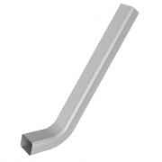 Труба гофрированная Vortex Lite 76х102х1000мм с коленом PE RAL 9003 сигнальный белый