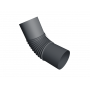 Колено стока круглое Ø90 Vortex Mix PE RAL 7024 мокрый асфальт