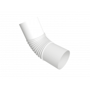 Колено стока круглое Ø90 Vortex Mix PE RAL 9003