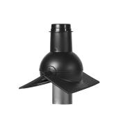 Выход канализации коньковый Krovent Pipe-cone черный