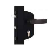 Замок LAKZ 4040 P1L корпус полиамидный, с ручками из полиамила, черный RAL 9005