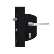 Замок LAKQ 4040 U2L корпус металлический, с ручками из алюминия, черный RAL 9005