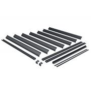 Комплект секции забора жалюзи Milan new 2,0х2,5м 0,45 Drap TwinColor RAL 7024 мокрый асфальт