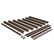 Комплект секции забора жалюзи Milan new 2,0х2,5м 0,45 PE-Double RAL 8017 шоколад